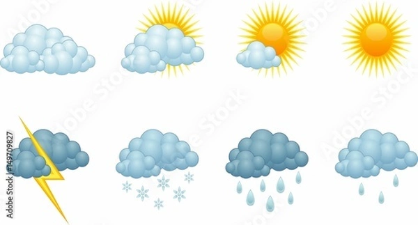 Obraz Weather figures graphic