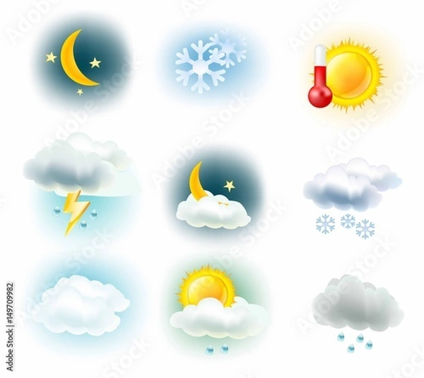 Obraz Weather forecast icons