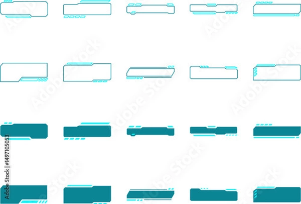 Fototapeta Set of Collection Aesthetic Hud