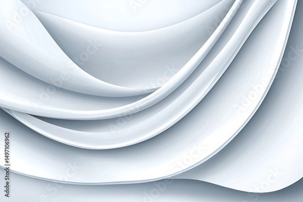 Obraz Abstract White Curves Flowing Seamlessly Together