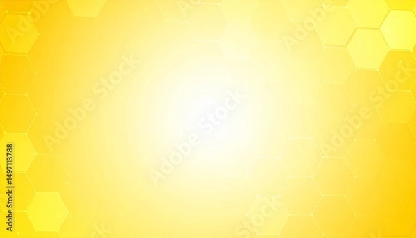 Fototapeta Bright yellow sun pattern with glowing gold stars and bokeh texture
