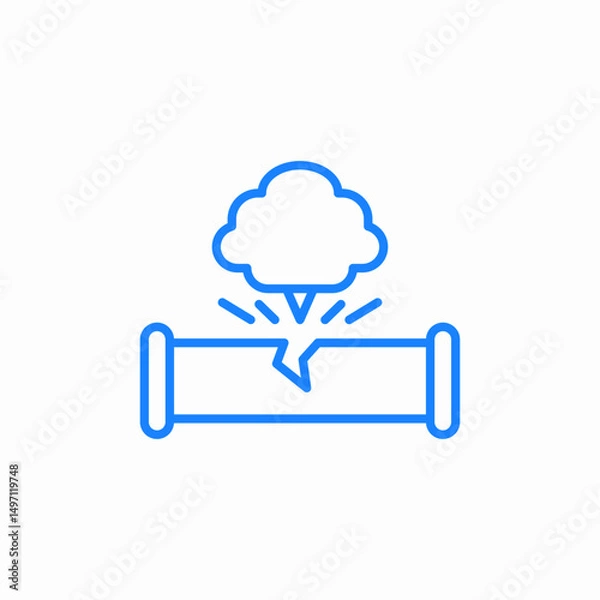 Obraz gas leak icon sign vector