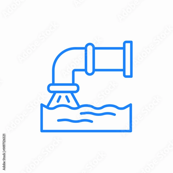 Fototapeta sewer pipe icon sign vector