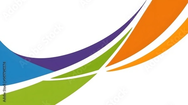 Fototapeta Abstract Colorful Swirling Waves Design Background