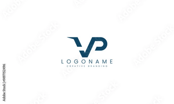 Obraz Minimalist VP Logo for Branding and Identity.