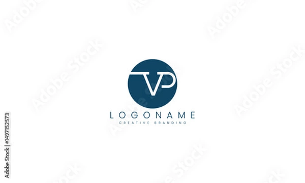Obraz Minimalist VP Logo for Branding and Identity.