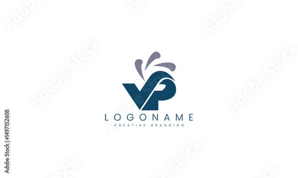 Obraz Minimalist VP Logo for Branding and Identity.