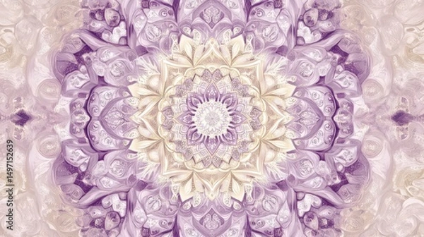 Obraz Abstract symmetrical floral mandala pattern