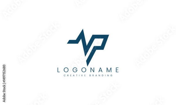 Obraz Minimalist VP Logo for Branding and Identity.
