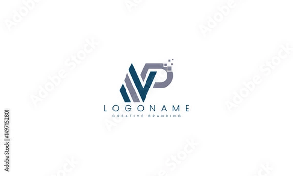 Obraz Minimalist VP Logo for Branding and Identity.