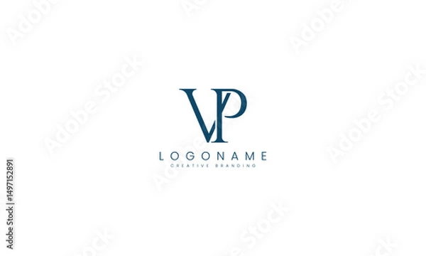 Obraz Minimalist VP Logo for Branding and Identity.