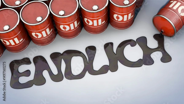 Obraz Die Erdölvorkommen auf der Erde sind endlich