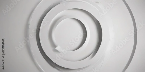 Obraz Overlapping circles create a subtle, sophisticated geometric design ,  grayscale,  trend