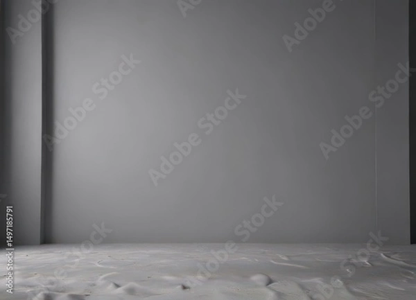 Obraz Elegant gray backdrop, soft light, subtle shadows, product display, presentation, gray backdrop, background texture