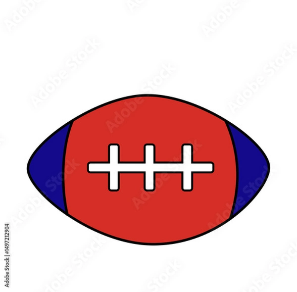 Obraz Weathered american football symbolizing the strength and resilience of the united states