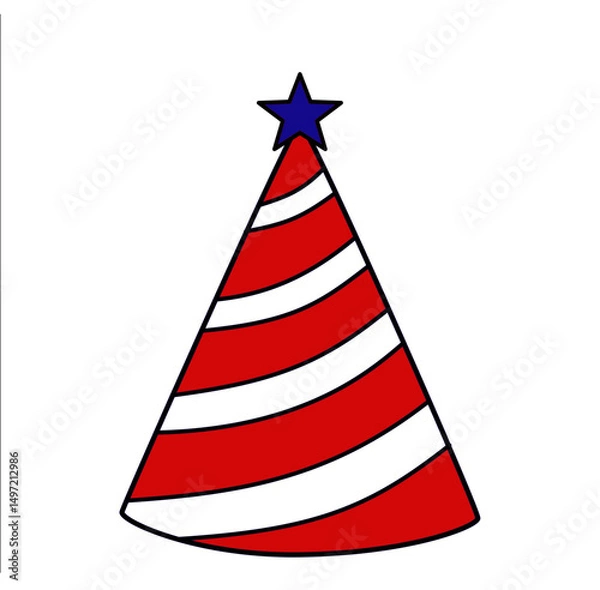 Fototapeta red hat party 