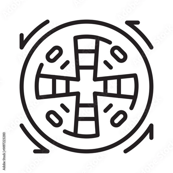 Fototapeta Tunnel Boring Machine Icon