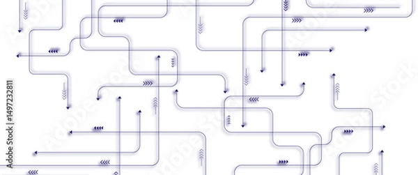 Fototapeta Vector digital technology white background. Concept with technology blue line. 