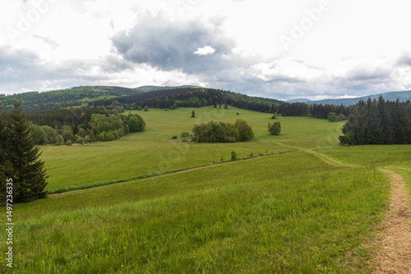 Obraz Hranicky in springtime Rychlebske hory mountains in Czech republic