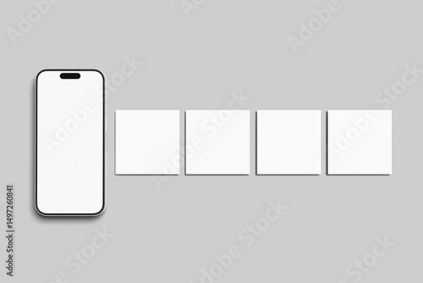 Obraz Instagram Post Blank Mockup template