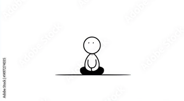 Fototapeta Simple Figure Meditating