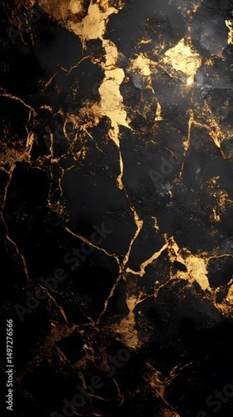 Obraz digital technology black gold metal texture poster background