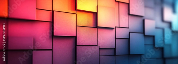 Obraz abstract background with colorful squares