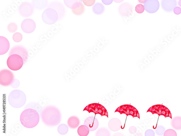 Obraz 赤い雨傘のフレーム