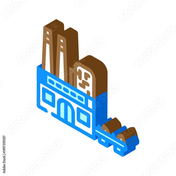 Obraz recycling facility e waste pollution isometric icon vector illustration