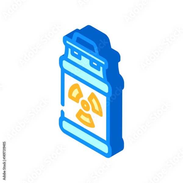 Obraz waste barrels radioactive pollution isometric icon vector illustration