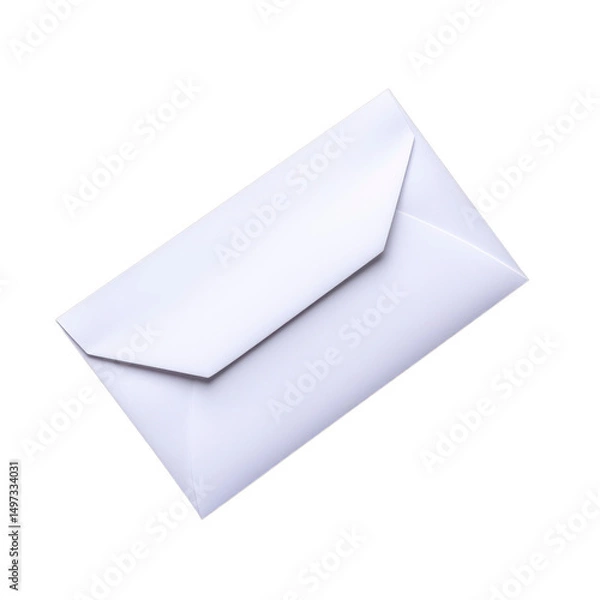 Fototapeta White envelope for mailing important documents isolated against a transparent background..