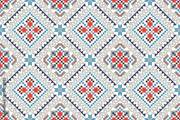 Obraz Geometric ethnic seamless pattern vector 