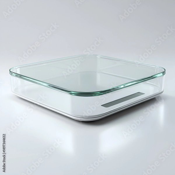Obraz A digital kitchen scale showcases a modern aesthetic with a transparent glass surface design.