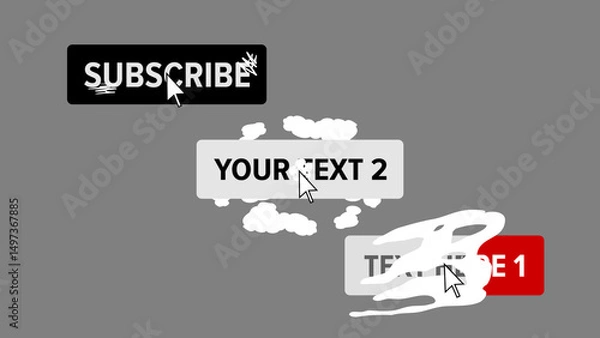 Fototapeta Cartoon Colorful Reminders Buttons Titles