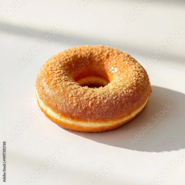 Obraz Single Donut on White Background