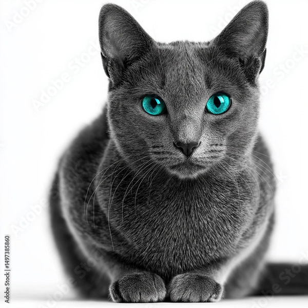 Obraz ロシアンブルー猫