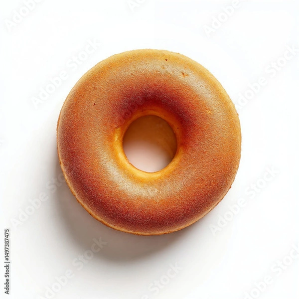 Obraz Single Donut on White Background