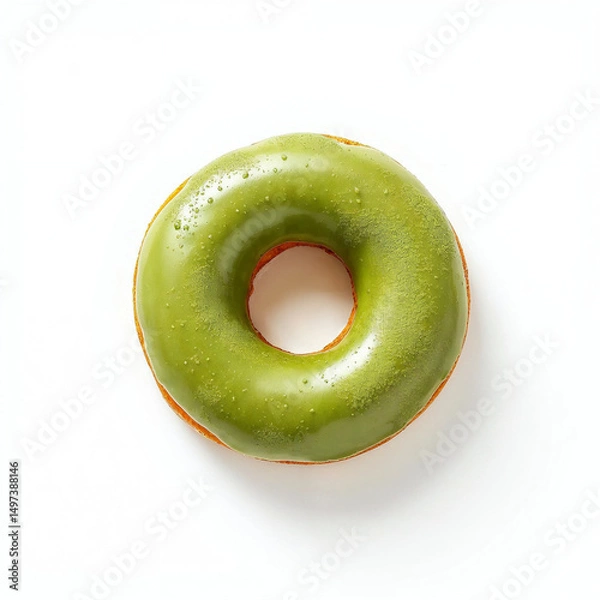 Obraz Single Donut on White Background