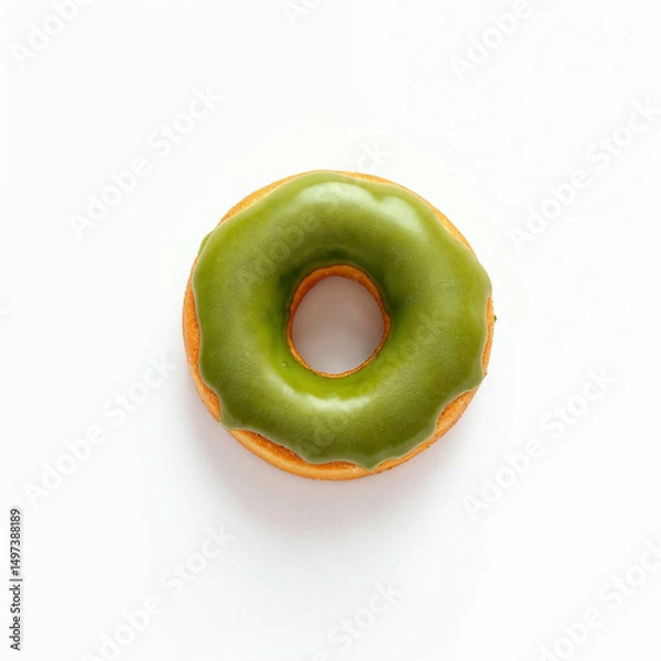 Obraz Single Donut on White Background