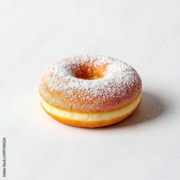 Obraz Single Donut on White Background