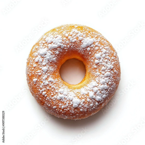 Obraz Single Donut on White Background