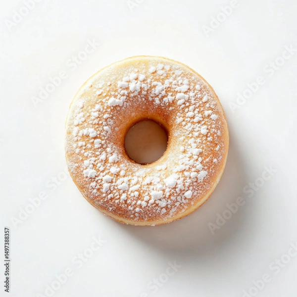 Obraz Single Donut on White Background