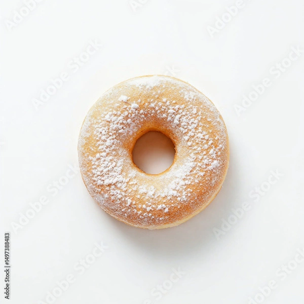 Obraz Single Donut on White Background