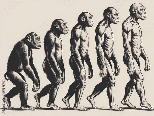 Obraz Evolution of Humans