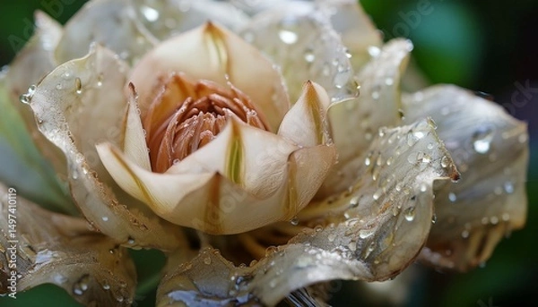 Fototapeta 雨に濡れた美しい花／Reference Image