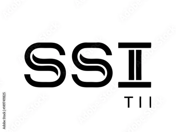 Obraz Modern Minimalist Logo Design of "SR" .Clean, bold, and contemporary logo featuring the initials "SR".