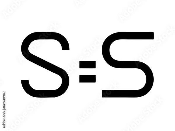 Obraz Modern Minimalist Logo Design of "SR" .Clean, bold, and contemporary logo featuring the initials "SR".