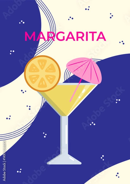 Fototapeta Summer cocktail. Summer vacation, party, cafe-bar, recreation concept.