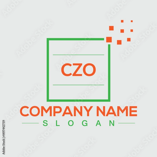 Fototapeta Colorful abstract logo design template