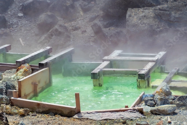 Obraz 日本一の強酸性温泉　玉川温泉。日本、秋田